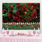 Rot Rose Grün Blätter Schmetterling Garten Frühling Hintergrund